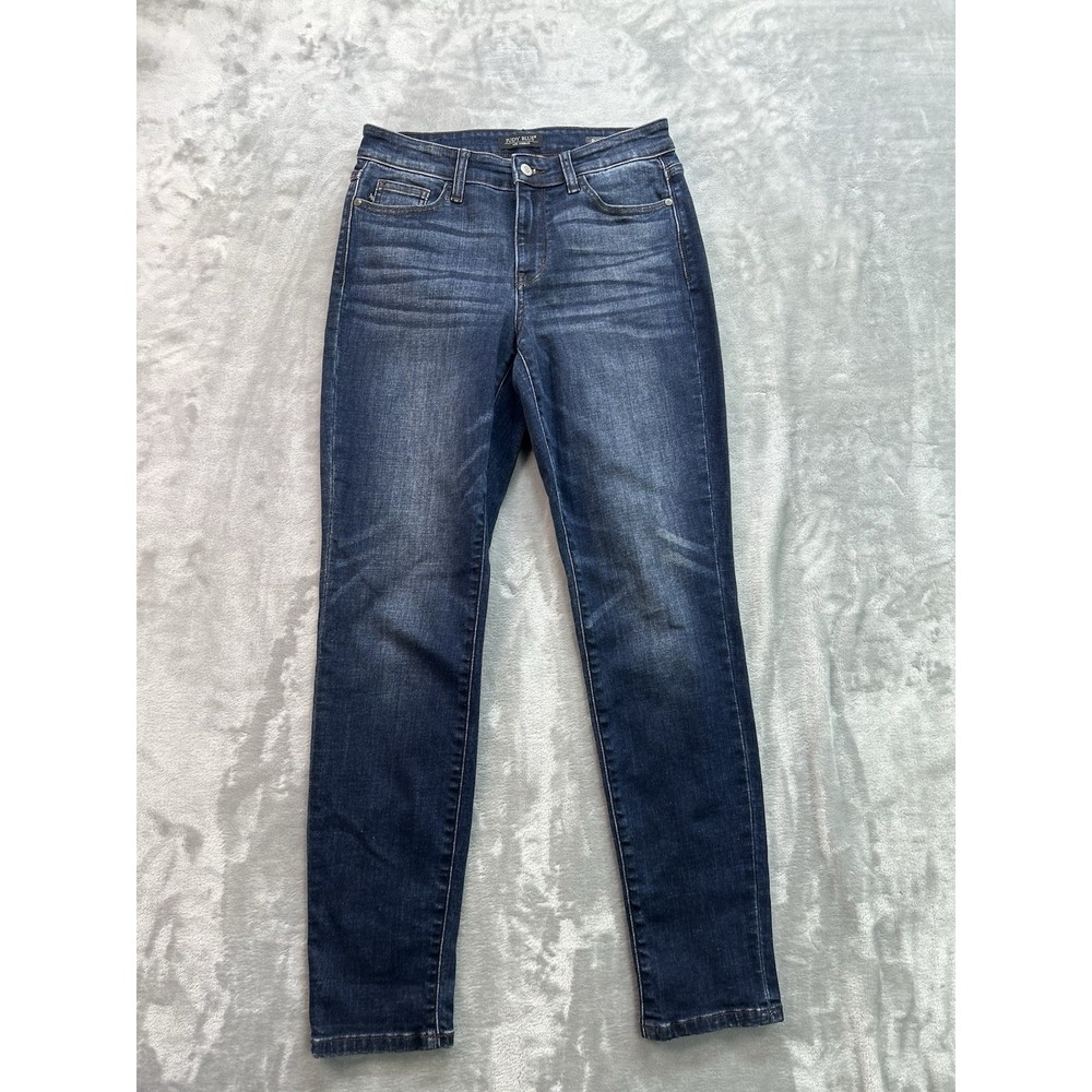 Judy Blue Jeans Womens Sz 5/27 Blue Slim Fit Whiskered Faded Stretch Denim Pants